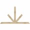 Ekena Millwork Saratoga Rough Sawn Timber Gable Bracket, Douglas Fir, 72"W x 42"H x 2"D x 4"F, 14/12 Pitch GBW072X42X0204SAR00RDF - alternate 1